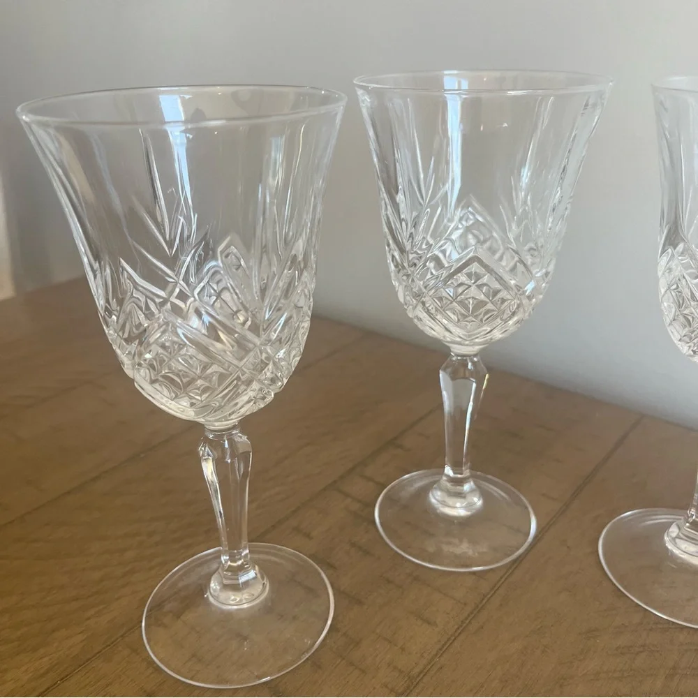 Cristal De Flandre Salzburg Genuine Lead Crystal Wine Glass Set Of 4